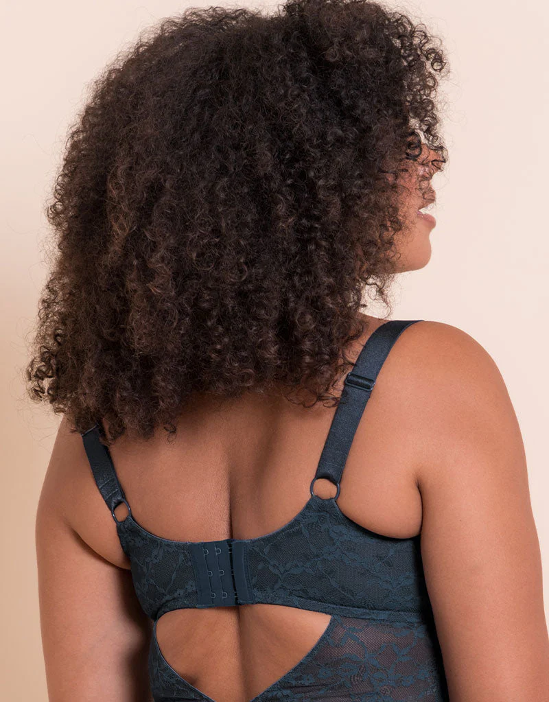 Curvy Kate All Night Lace Plunge Body Denim Blue - Image 6