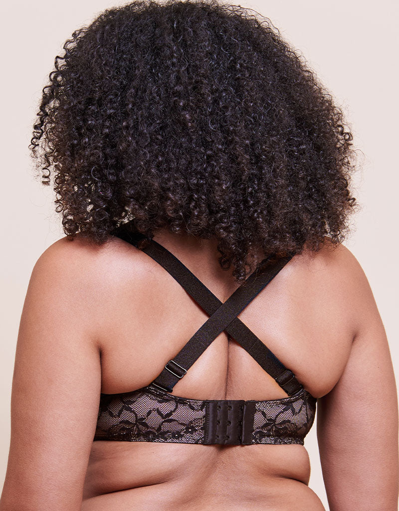 Curvy Kate All Night Lace Scooped Multiway Balcony Bra Black/Blush - Image 5