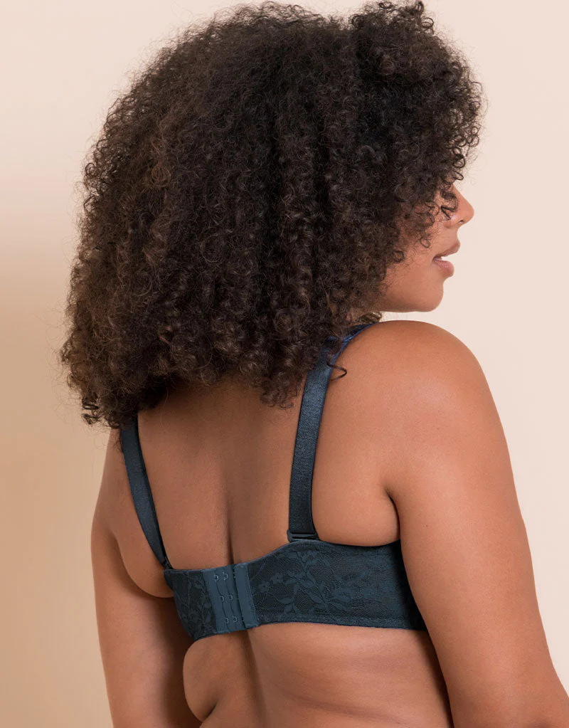 Curvy Kate All Night Lace Scooped Multiway Balcony Bra Denim Blue - Image 6