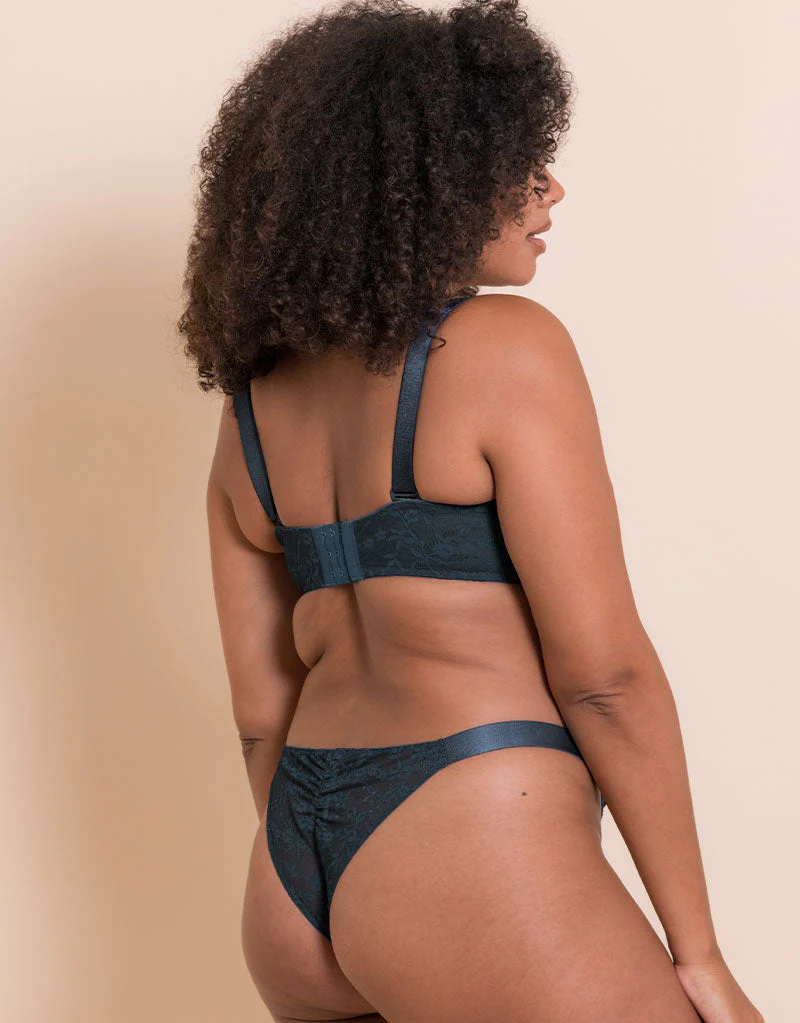 Curvy Kate All Night Lace Tanga Denim Blue - Image 4