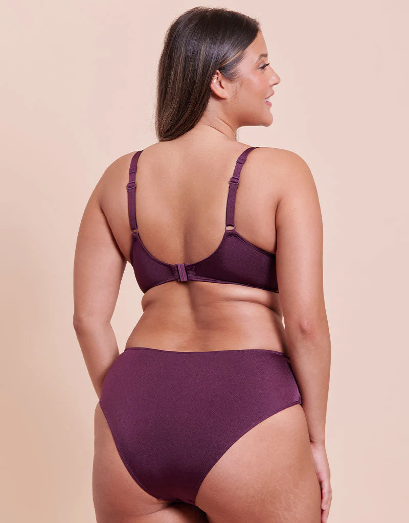 Curvy Kate Beach Bliss Scooped Balcony Bikini Top Mulberry Purple - Image 6