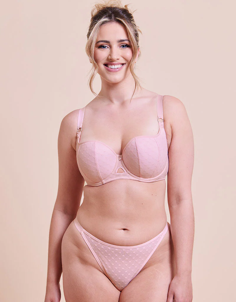Curvy Kate Boost Heartbreaker Padded Balcony Bra Pale Pink - Image 2
