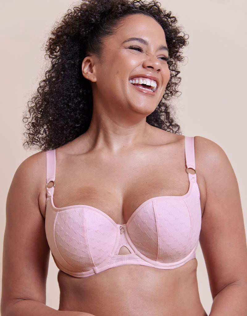 Curvy Kate Boost Heartbreaker Padded Balcony Bra Pale Pink - Image 3