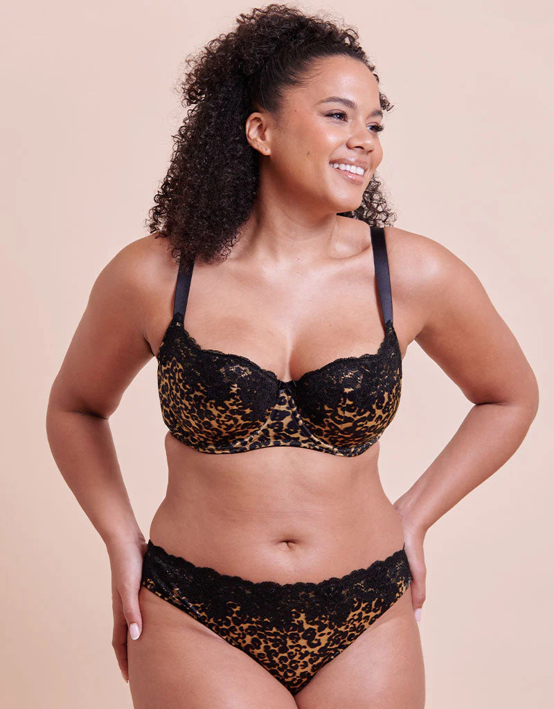 Curvy Kate Boost Lace Tanga Brief Leopard Print - Image 3