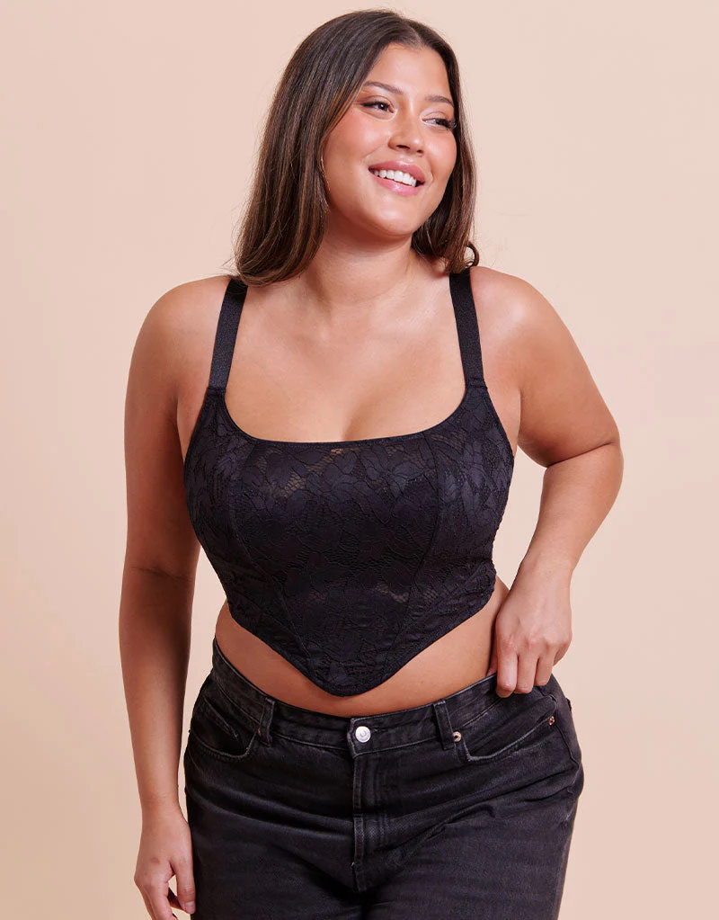 Curvy Kate Calla Longline Corset Bra Black - Image 6