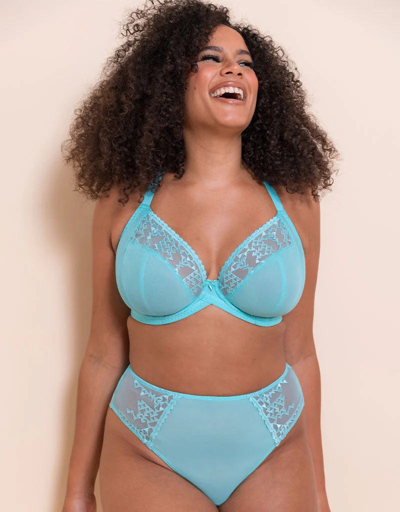 Curvy Kate Centre Stage Deep Thong Turquoise - Image 3