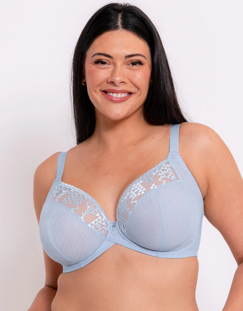 Curvy Kate Centre Stage Full Plunge Side Support Bra Icy Blue - Image 4