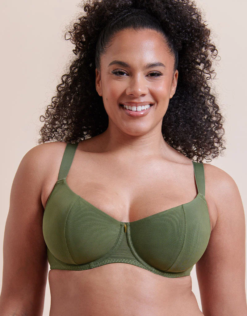 Curvy Kate Cool Cat Scooped Multiway Balcony Bra Fern Green - Image 3