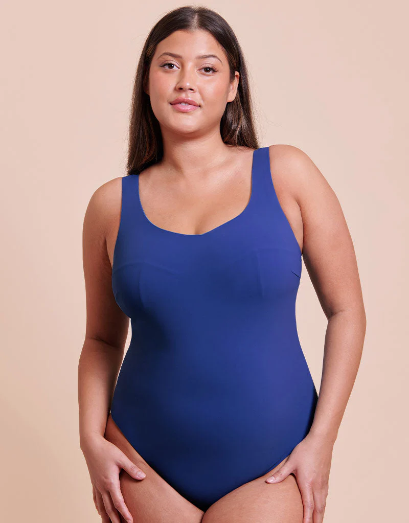 Curvy Kate Deep Dive Non-Wired Swimsuit Cobalt Blue - Image 2