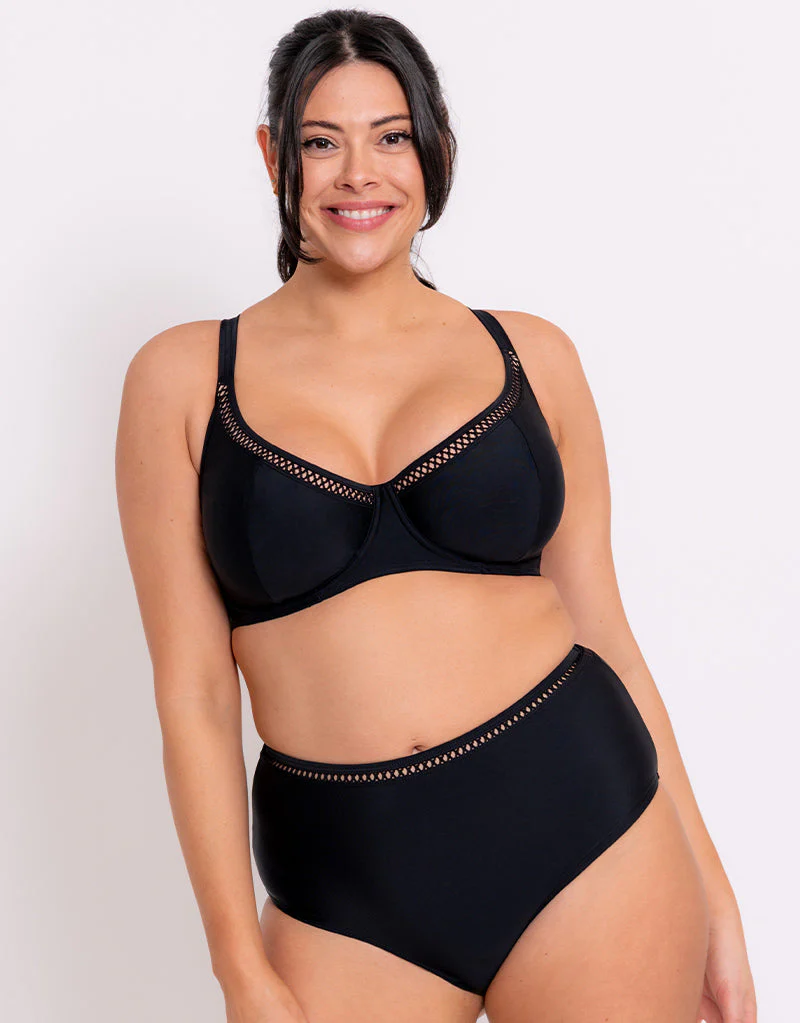 Curvy Kate First Class High Waist Bikini Bottom Black - Image 3