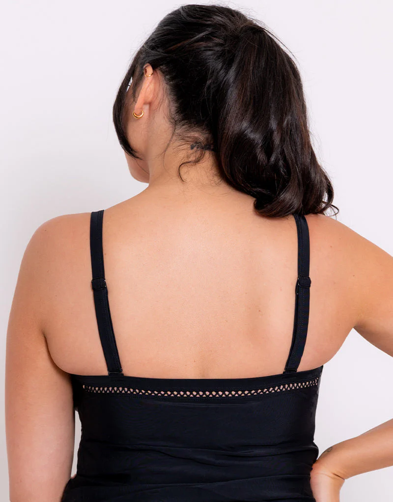 Curvy Kate First Class Plunge Tankini Multiway Top Black - Image 5