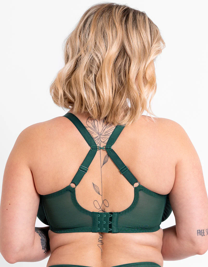 Curvy Kate Flare Full Plunge Side Support Multiway Bra Emerald Sparkle - Image 6