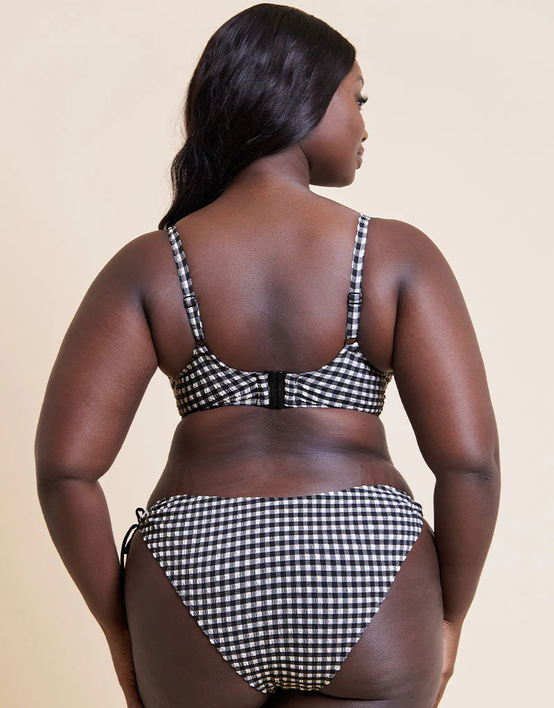 Curvy Kate Holiday Check Tie-Side Bikini Brief Black - Image 4