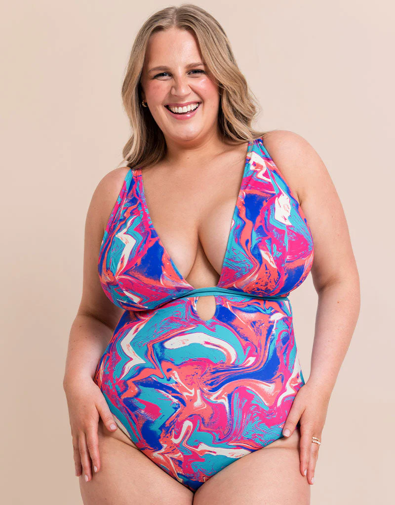 Curvy Kate Ibiza Reversible Non-Wired Multiway Swimsuit Print Mix - Image 3