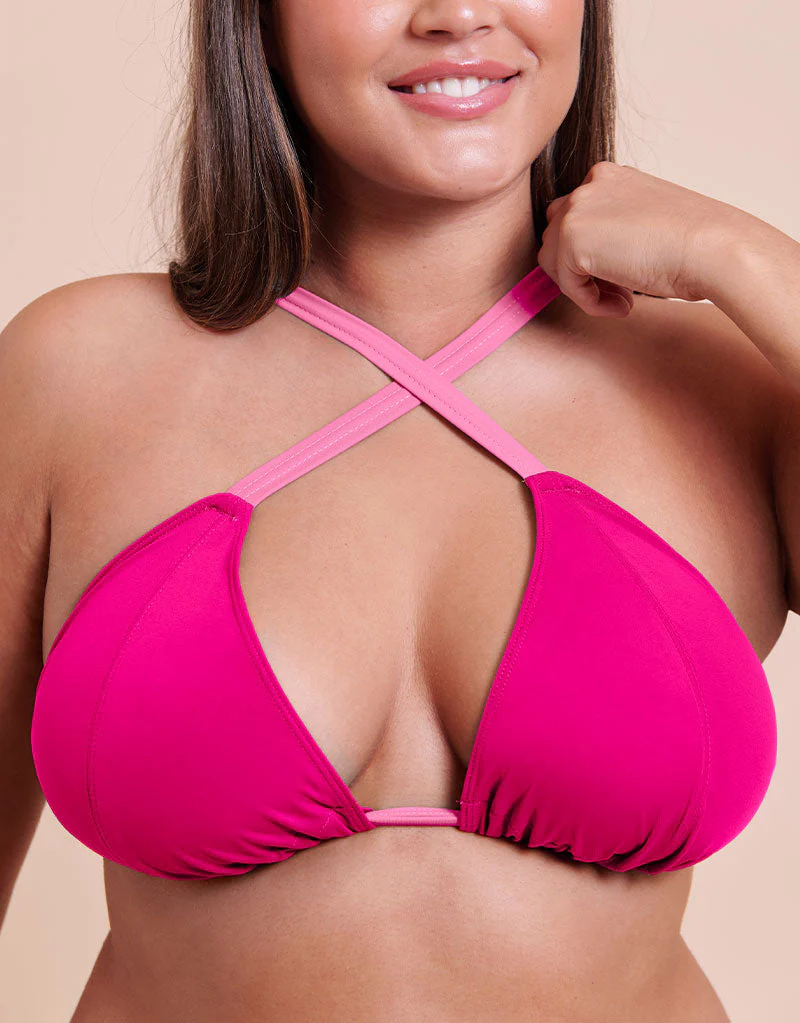 Curvy Kate Ibiza String Bikini Top Pink - Image 4
