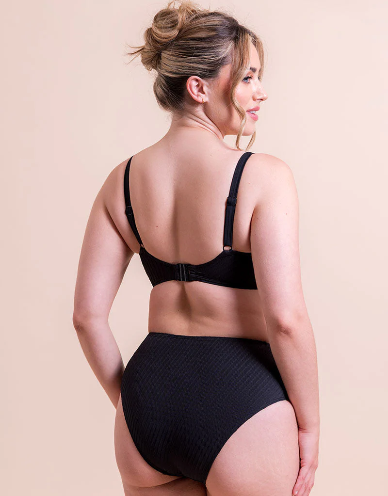 Curvy Kate Jet Set High Waist Bikini Brief Black - Image 4