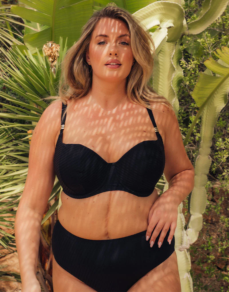 Curvy Kate Jet Set High Waist Bikini Brief Black - Image 5