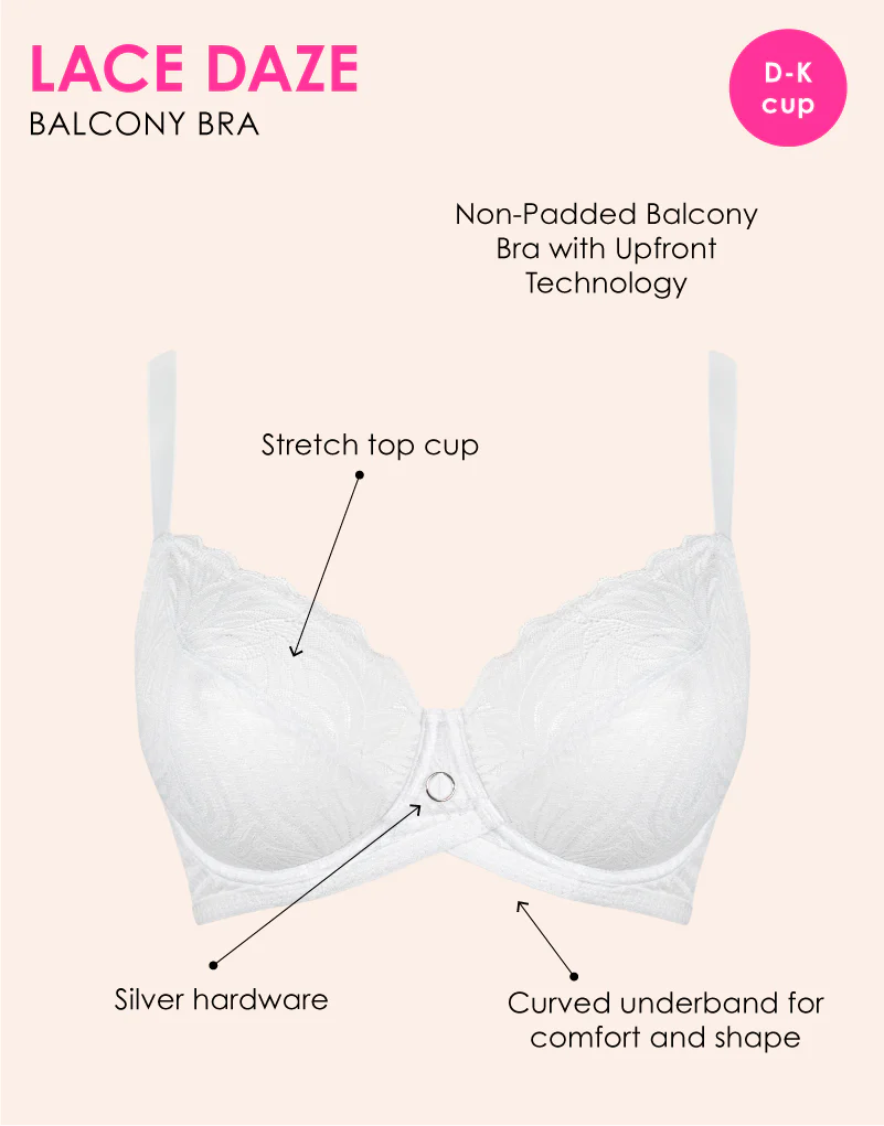 Curvy Kate Lace Daze Balcony Bra White - Image 3