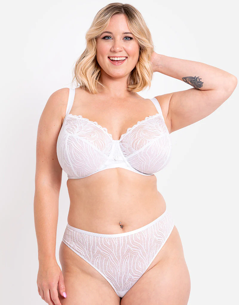 Curvy Kate Lace Daze Brazilian Brief White - Image 3