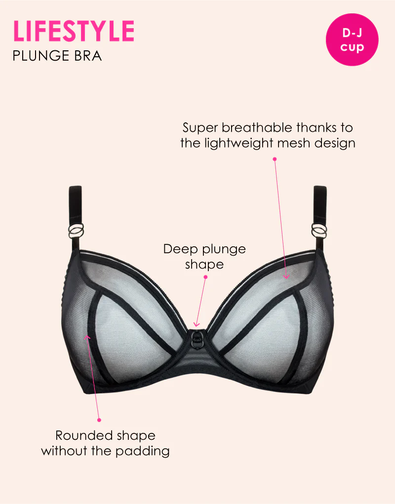 Curvy Kate Lifestyle Plunge Bra Black - Image 4