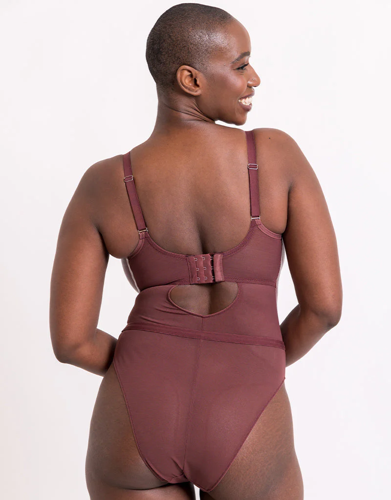 Curvy Kate Lucky Star Plunge Body Oxblood - Image 7