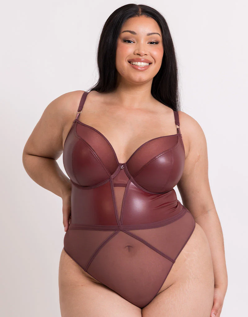 Curvy Kate Lucky Star Plunge Body Oxblood - Image 8