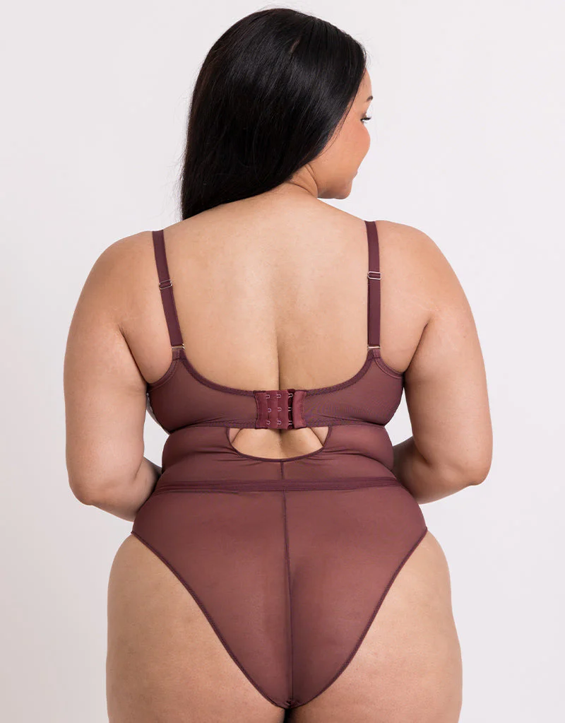 Curvy Kate Lucky Star Plunge Body Oxblood - Image 9