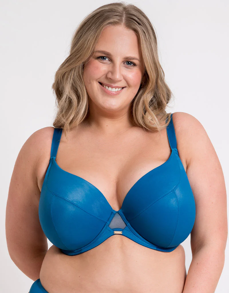 Curvy Kate Lush Full Plunge Bra Peacock Blue - Image 4