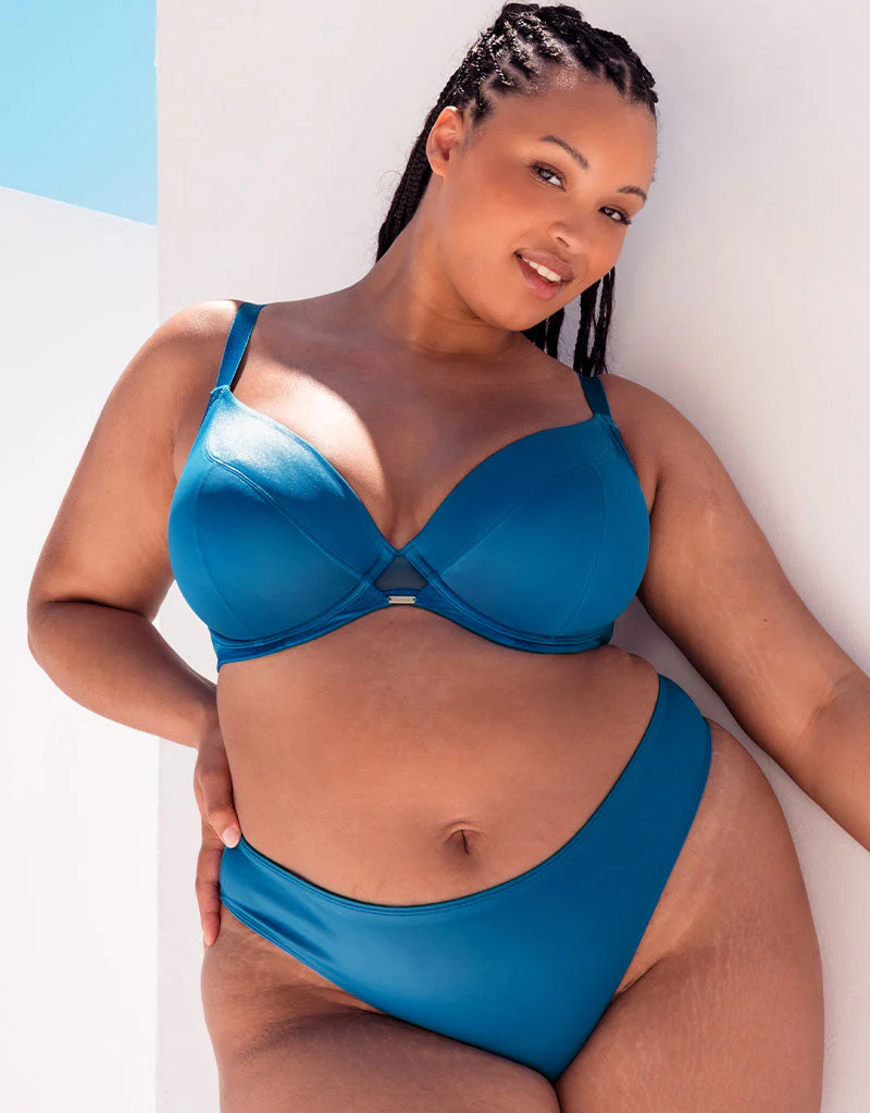 Curvy Kate Lush Full Plunge Bra Peacock Blue - Image 9