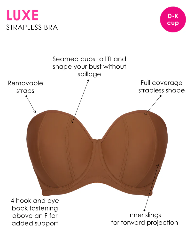 Curvy Kate Luxe Strapless Multiway Bra Caramel - Image 3