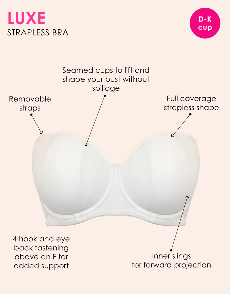 Curvy Kate Luxe Strapless Multiway Bra Pearl Ivory - Image 3