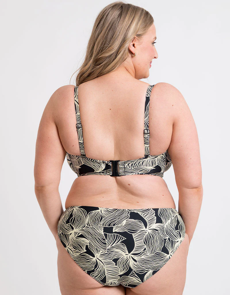 Curvy Kate Ripple Reef Bikini Brief Black Print - Image 4