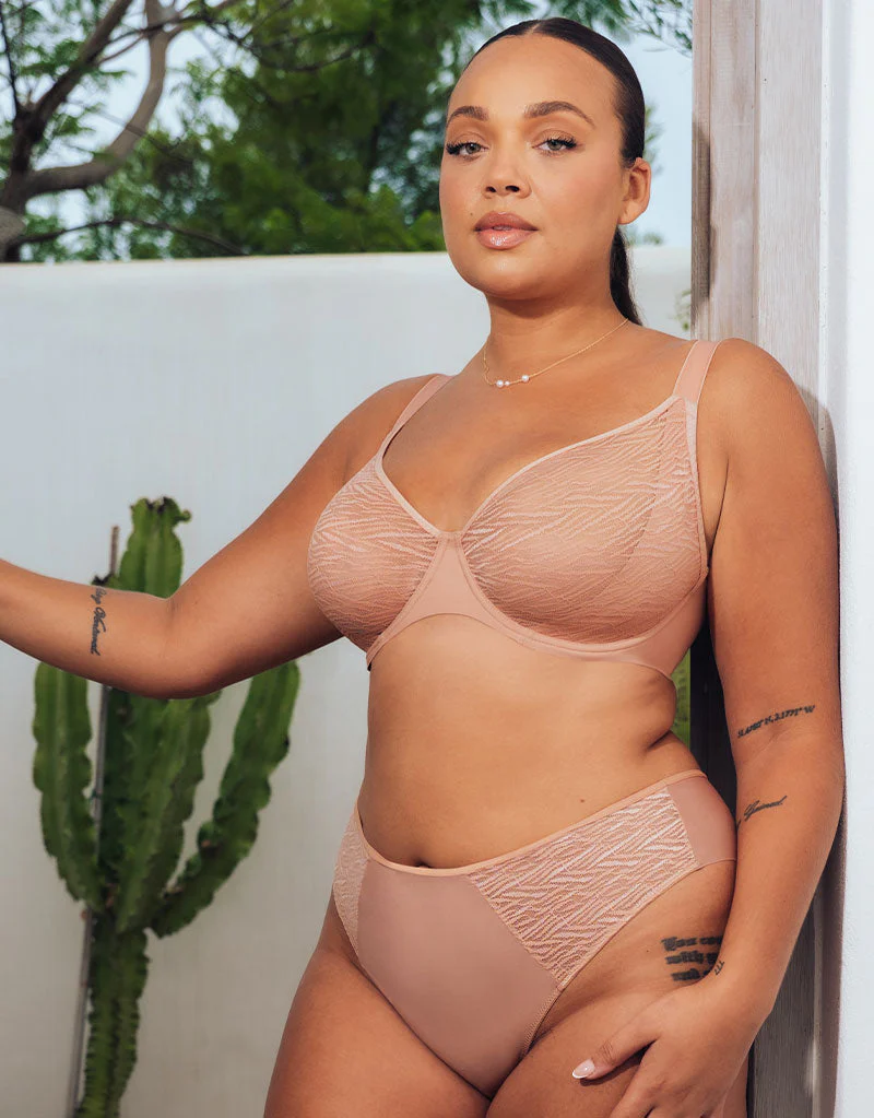 Curvy Kate Smoothie Lace Brazilian Brief Latte - Image 5