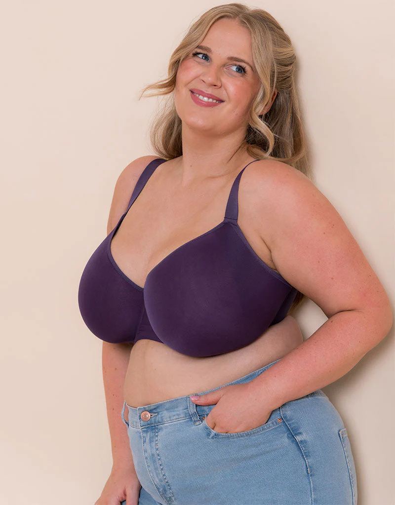 Curvy Kate Smoothie Spacer Moulded T-Shirt Plunge Bra Deep Purple - Image 8