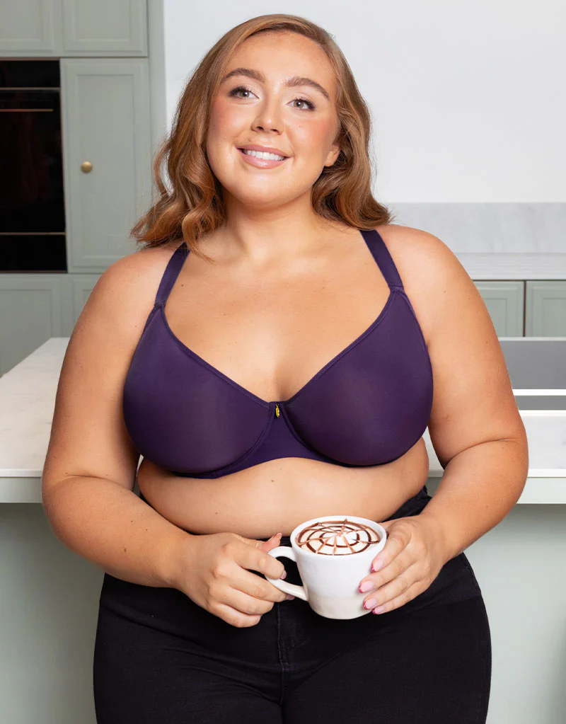 Curvy Kate Smoothie Spacer Moulded T-Shirt Plunge Bra Deep Purple - Image 9