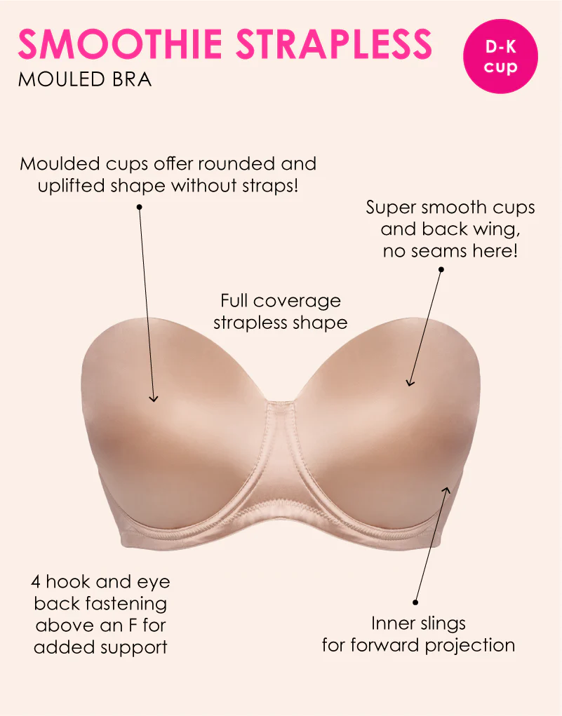 Curvy Kate Smoothie Moulded Strapless Multiway Bra Latte - Image 3