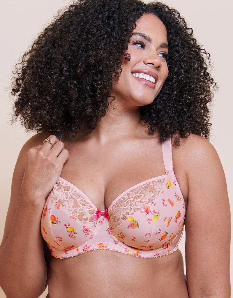 Curvy Kate Spellbound Printed Balcony Bra Blush Floral Print - Image 3