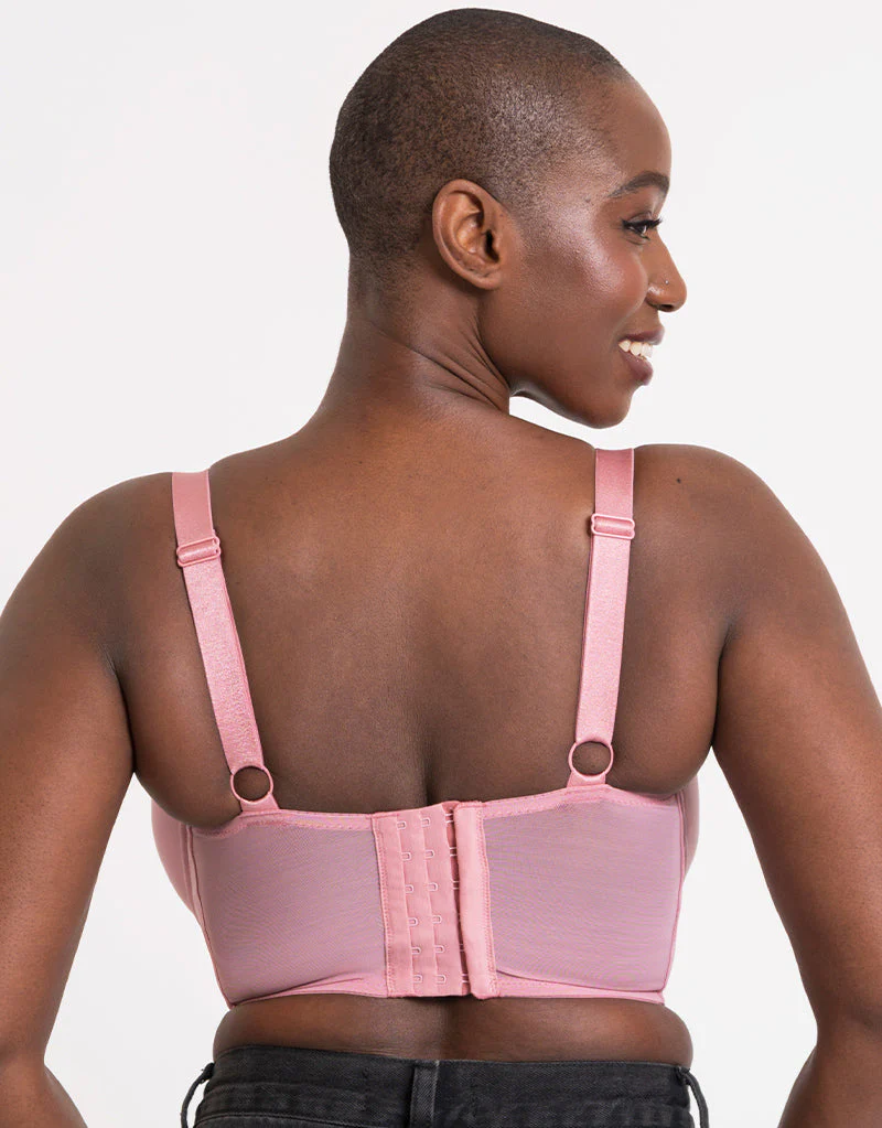 Curvy Kate Storm Scooped Longline Balcony Bra Dusky Rose - Image 6