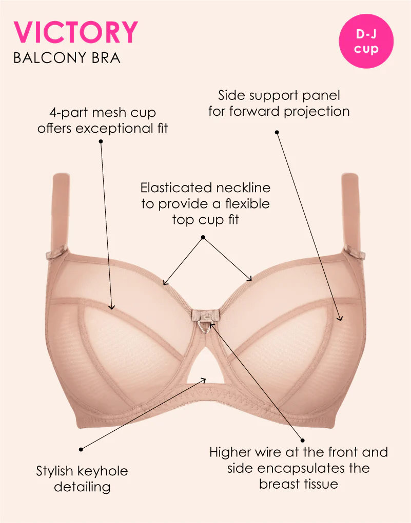 Curvy Kate Victory Side Support Balcony Bra Latte - Image 3