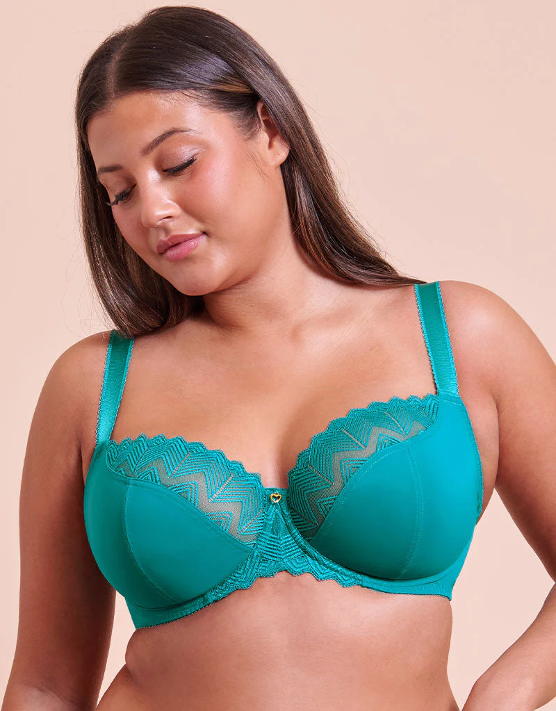 Curvy Kate Wild One Balcony Bra Teal Blue - Image 3