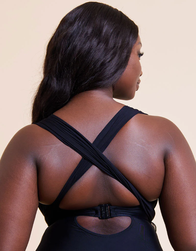 Curvy Kate Wrapsody Bandeau Strapless Multiway Swimsuit Black - Image 6