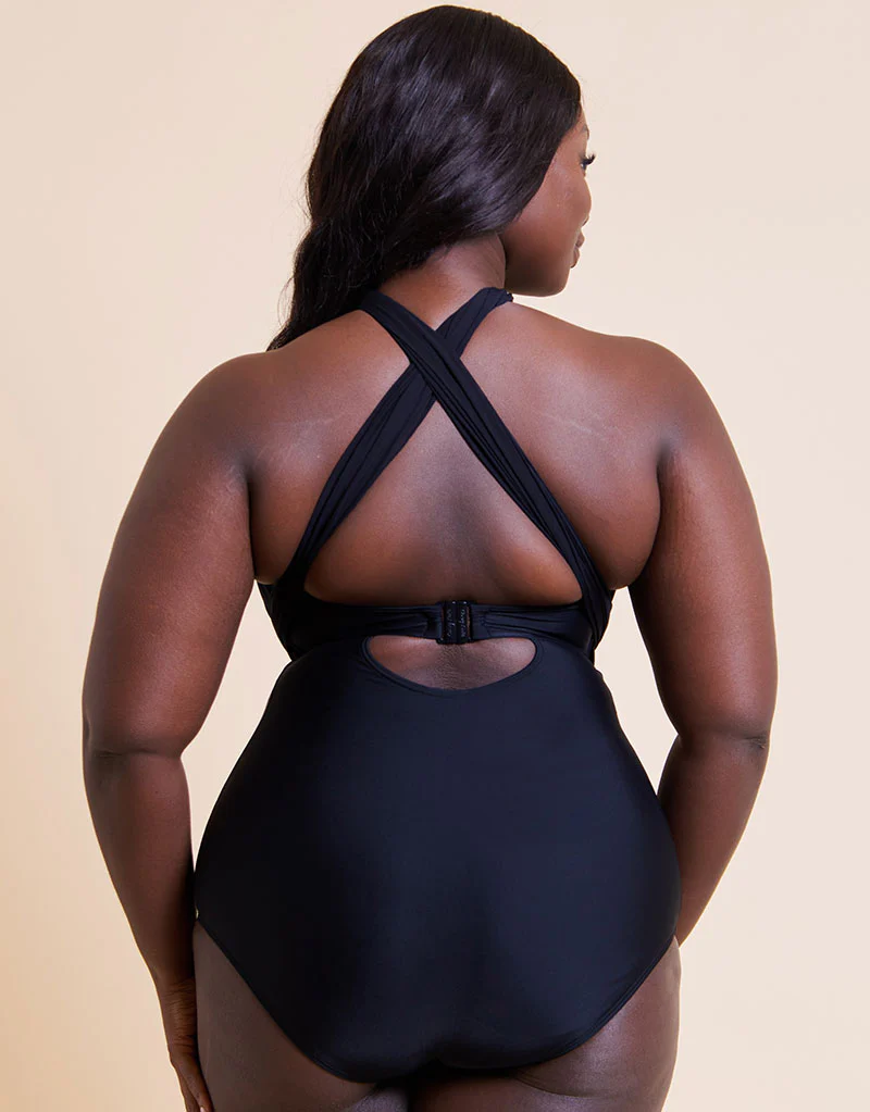 Curvy Kate Wrapsody Bandeau Strapless Multiway Swimsuit Black - Image 9