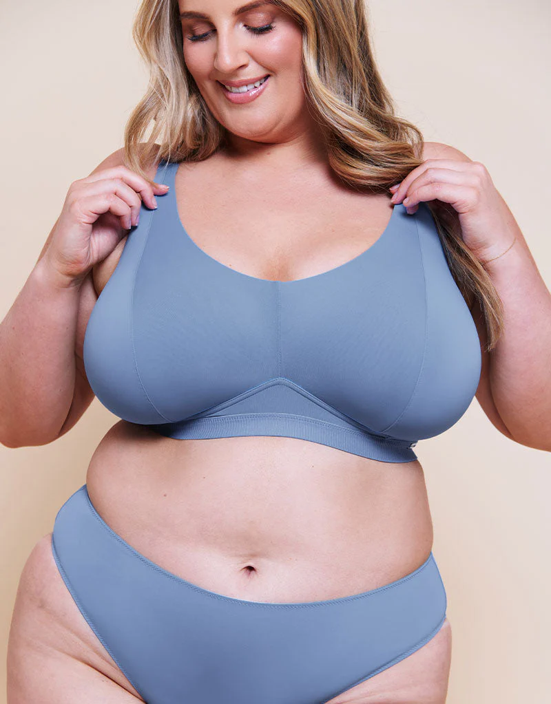 Curvy Kate Zen Non-Wired Bralette Blue - Image 5