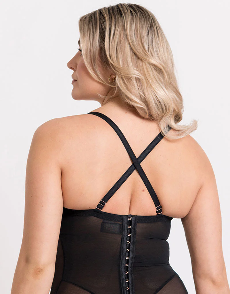 Scantilly Icon Plunge Strapless Multiway Padded Body Black - Image 6