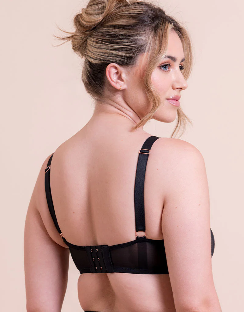 Scantilly Laced Up Plunge Bra Black - Image 5