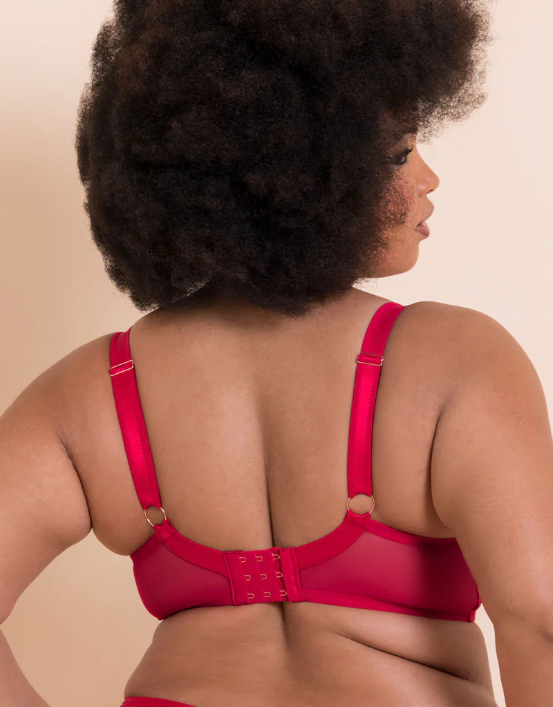 Scantilly Loved Up Balcony Bra Crimson - Image 5