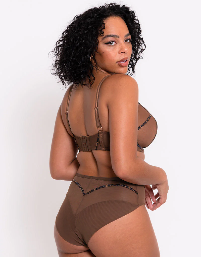 Scantilly Senses Plunge Bra Leopard Brown - Image 7