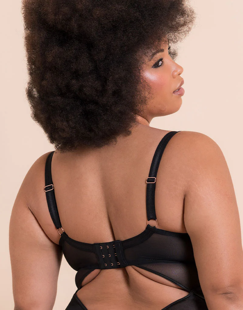 Scantilly Suspense Plunge Bodysuit Black - Image 5