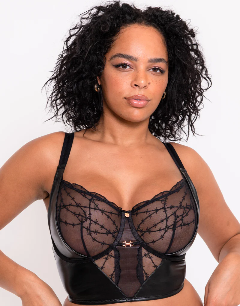 Scantilly Tough Love Longline Balcony Bra Black - Image 4